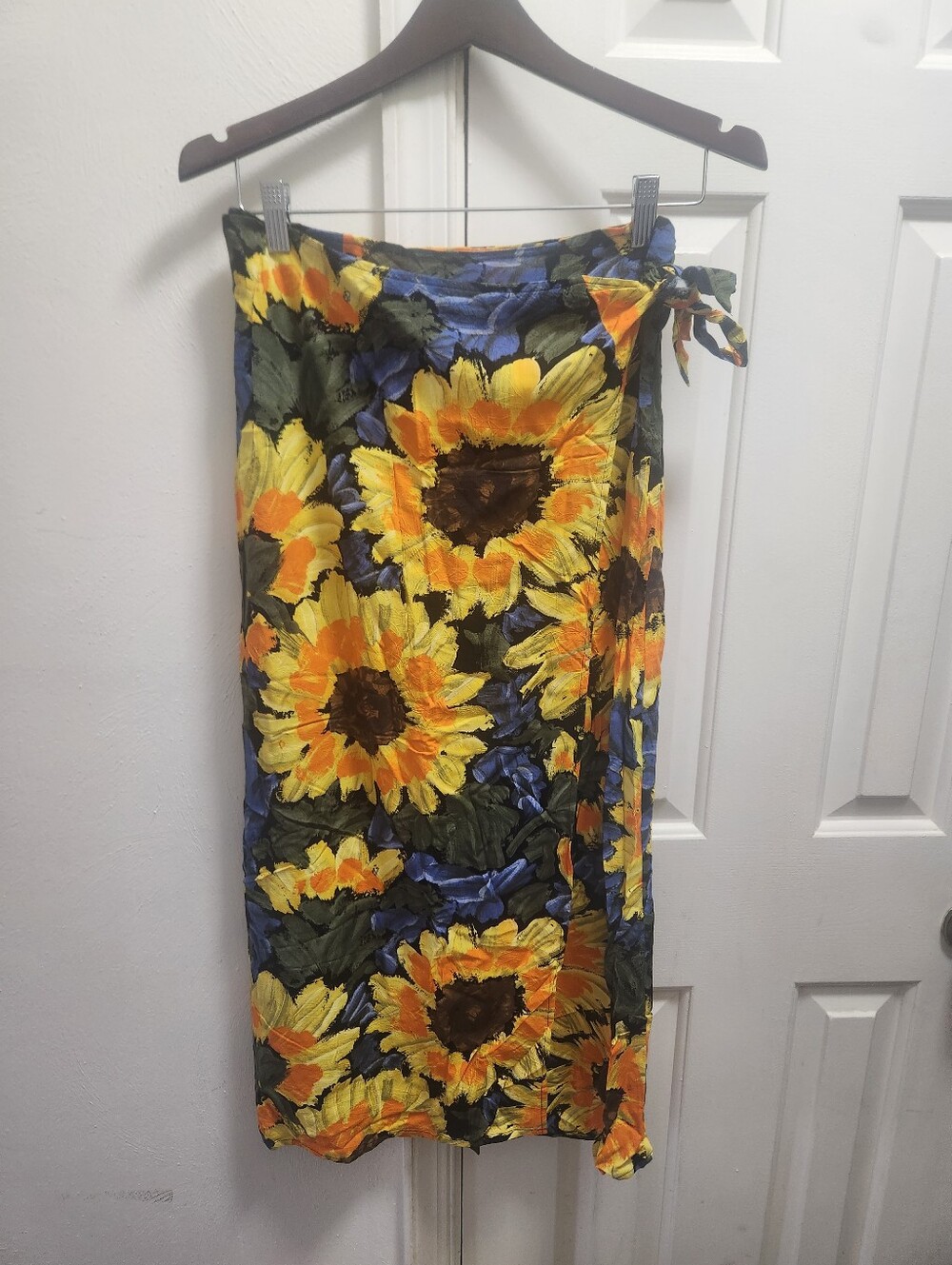 Vintage JAMS WORLD Floral Sunflower Wrap Skirt - MED